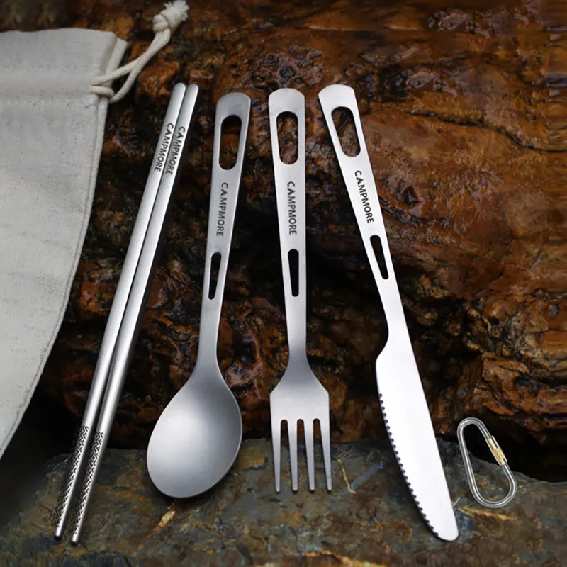 Titanium Trekker Ultralight Cutlery Set