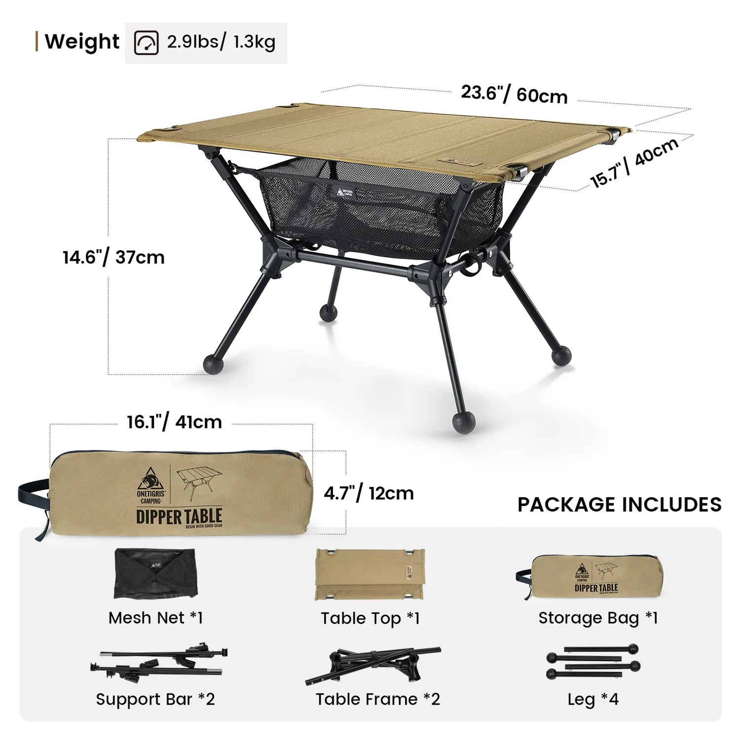 OneTigris Dipper Portable Camp Table