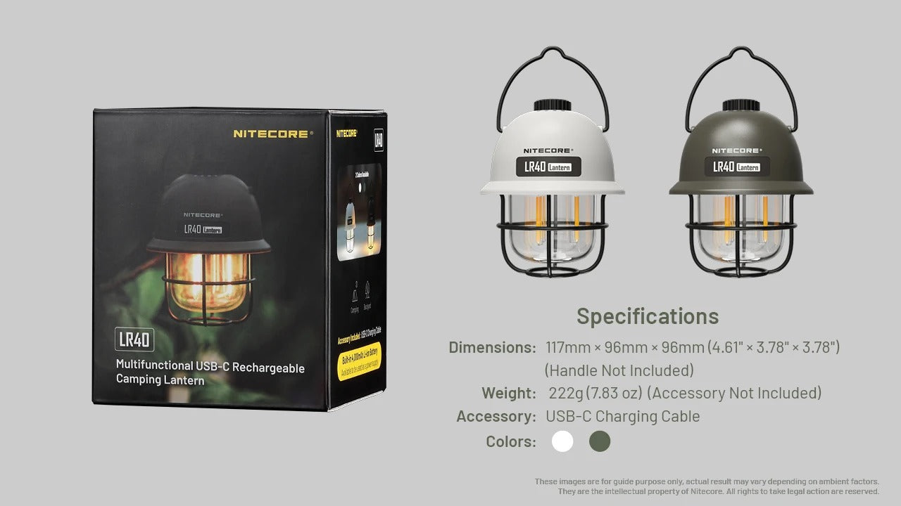 Rechargeable Camping Lantern USB-C 100 Lumens