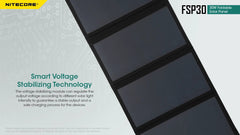 30W solar panel pack with smart voltage technology 