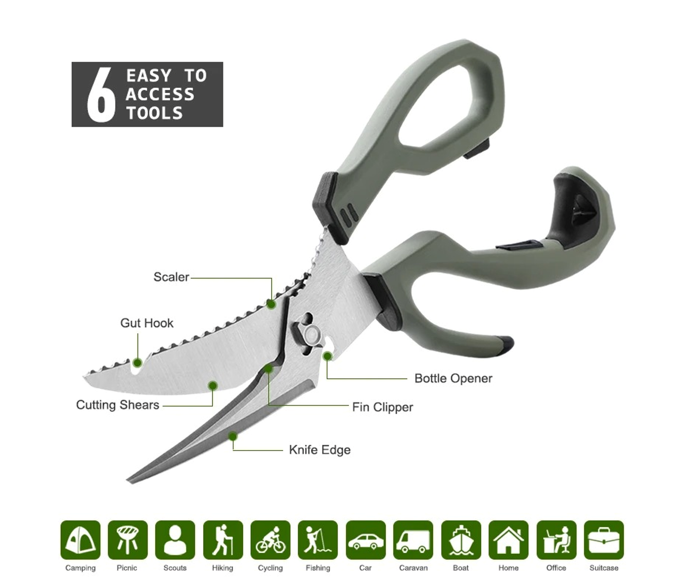 10” Heavy Duty Stainless Steel Tactical Shears