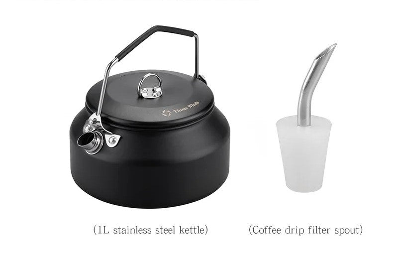 Stainless Steel 1L Kettle with Lid