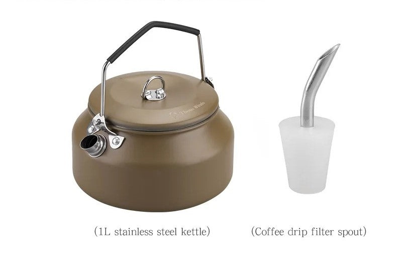 Stainless Steel 1L Kettle with Lid